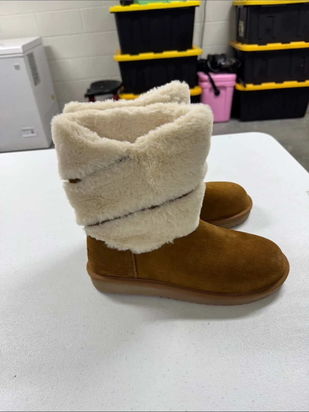 Koolaburra Chestnut Suede Shearling Boot
